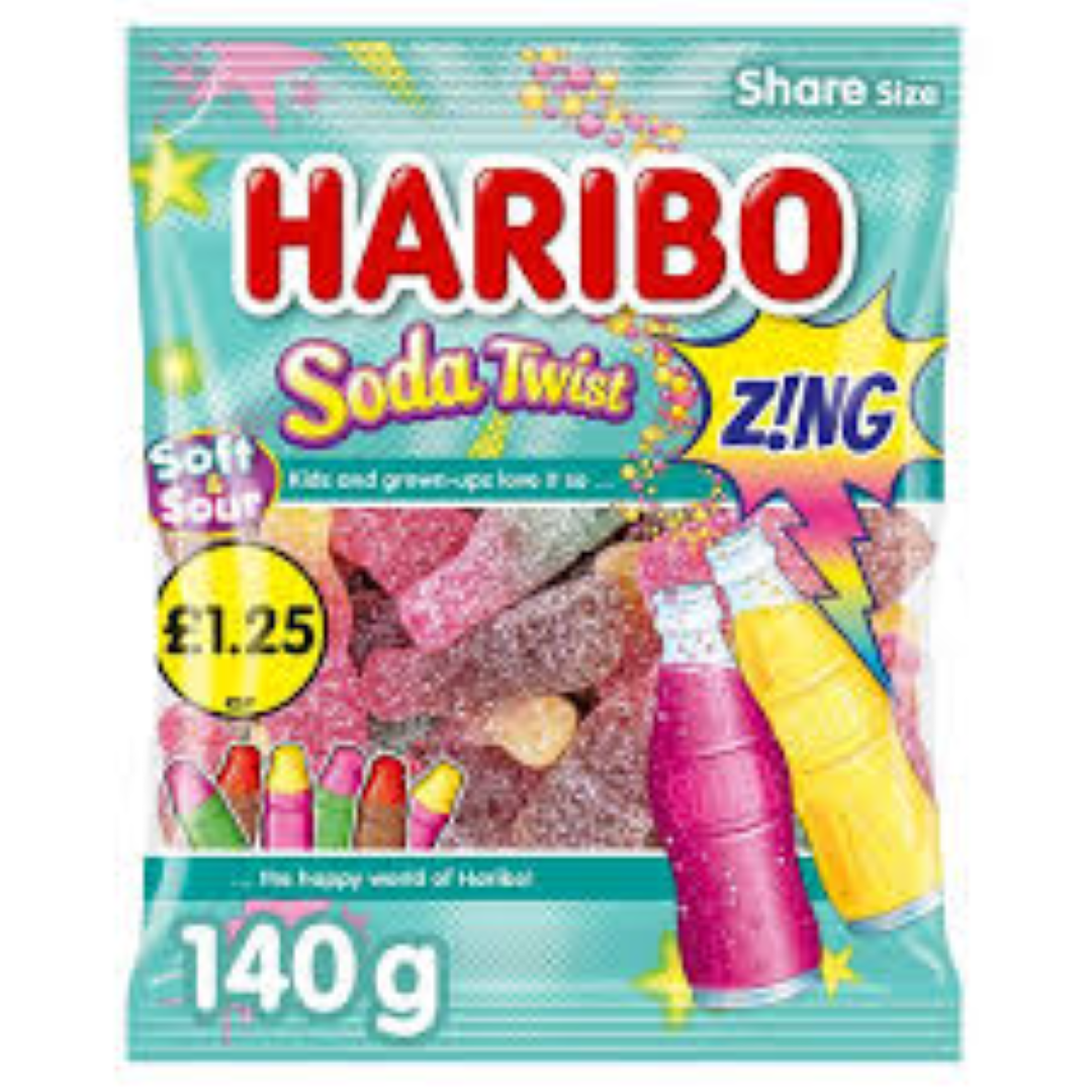 HARIBO SODA TWIST ZING 140G